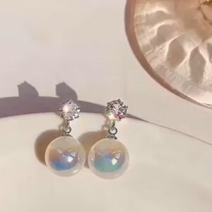 Stone & Pearl Korean Earrings | Korean Style Earring | Trending Korean Earring for Girls & Women