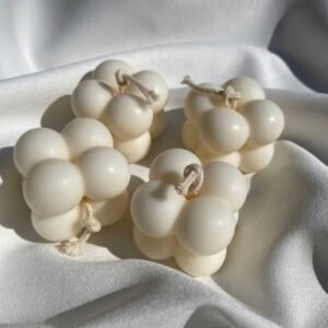 Mini Bubble Candles Pack of 6 Pc (white color) Coffee Fragrance
