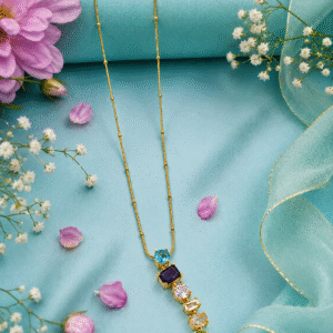 Gold Plated Drop Pendant Necklace for Women