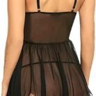 Women’s Babydoll Nightwear Lace Bra and Panty Lingerie Set