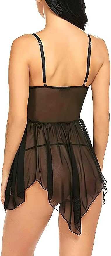 Women’s Babydoll Nightwear Lace Bra and Panty Lingerie Set Women’s Babydoll Nightwear Lace Bra and Panty Lingerie Set