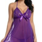 Purple Net Babydoll, Lingerie Set