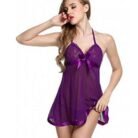 Purple Net Babydoll, Lingerie Set