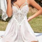Here is the complete SEO-friendly e-commerce product data for **white baby doll 3.jpg** in English to help your product rank high on Google: --- ## 1. SEO-Friendly Product Name (High Ranking) > **Premium White Lace Babydoll Lingerie for Women - Sexy Sheer Mesh Nighty, Bridal Sleepwear (Free Size)** --- ## 2. Keyphrase / Focus Keywords * **Primary Keyphrase:** White lace babydoll lingerie * **Secondary Keyphrases:** Free size sexy nightwear, women sheer bridal nighty, romantic mesh sleepwear, white lace nighty. --- ## 3. Short Description > Elevate your romantic moments with this stunning **White Lace Babydoll Nighty**. Featuring an exquisite floral lace bodice and a flowing sheer mesh skirt, this lingerie is designed to offer a perfect blend of elegance and sensuality. Made from ultra-soft, stretchable fabric, it comes in a comfortable **Free Size** that effortlessly flatters and fits various body shapes. --- ## 4. Long Description with Key Points ### Product Overview Add a touch of sophistication and charm to your nightwear collection with this gorgeous **White Floral Lace Babydoll Lingerie**. Crafted carefully with delicate lace panels and a lightweight mesh overlay, this nighty features an alluring strappy neckline that enhances your silhouette. Perfect for bridal gifting, special nights, or just lounging in style, it guarantees to make you feel confident and beautiful. ### Key Features & Benefits * **Premium Lace & Mesh Fabric:** Made from a high-quality blend of soft lace and breathable sheer mesh that feels incredibly smooth against the skin without causing irritation. * **Alluring Strappy & Lace Design:** The intricate floral lace patchwork on the bust and elegant strap detailing offer an attractive shape and a secure, supportive fit. * **Flattering Free Size Fit:** Features a highly flexible and stretchable design, making it a versatile **Free Size** that easily accommodates sizes from Small to Large comfortably. * **Lightweight & Comfortable:** The airy and lightweight construction ensures maximum breathability, allowing you to stay relaxed and comfortable all night long. * **Perfect for Special Occasions:** An ideal choice for bridal lingerie, honeymoon nights, Valentine's Day, wedding anniversaries, or intimate bedroom sessions. ### Specifications * **Color:** Pure White * **Size:** Free Size (Stretchable) * **Material:** Nylon, Spandex & Lace Blend * **Package Includes:** 1 x Babydoll Lingerie Nighty * **Care Instructions:** Hand wash cold recommended; do not bleach; hang dry to preserve the delicate lace quality. --- ## 5. Permalink / URL Slug `white-lace-babydoll-lingerie-nighty-free-size` --- ## 6. SKU (Stock Keeping Unit) `NW-WHT-LCE-BD-FS` *(Decoding: NW = Nightwear, WHT = White, LCE = Lace, BD = Babydoll, FS = Free Size)* --- ## 7. Image Alt Text `Women-white-lace-babydoll-lingerie-front-view-free-size`