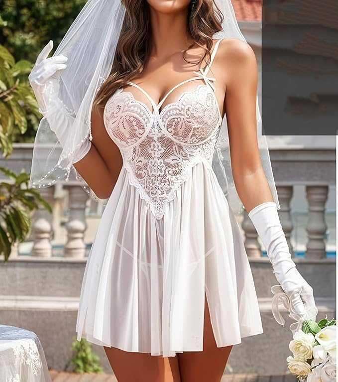 Here is the complete SEO-friendly e-commerce product data for **white baby doll 3.jpg** in English to help your product rank high on Google: --- ## 1. SEO-Friendly Product Name (High Ranking) > **Premium White Lace Babydoll Lingerie for Women - Sexy Sheer Mesh Nighty, Bridal Sleepwear (Free Size)** --- ## 2. Keyphrase / Focus Keywords * **Primary Keyphrase:** White lace babydoll lingerie * **Secondary Keyphrases:** Free size sexy nightwear, women sheer bridal nighty, romantic mesh sleepwear, white lace nighty. --- ## 3. Short Description > Elevate your romantic moments with this stunning **White Lace Babydoll Nighty**. Featuring an exquisite floral lace bodice and a flowing sheer mesh skirt, this lingerie is designed to offer a perfect blend of elegance and sensuality. Made from ultra-soft, stretchable fabric, it comes in a comfortable **Free Size** that effortlessly flatters and fits various body shapes. --- ## 4. Long Description with Key Points ### Product Overview Add a touch of sophistication and charm to your nightwear collection with this gorgeous **White Floral Lace Babydoll Lingerie**. Crafted carefully with delicate lace panels and a lightweight mesh overlay, this nighty features an alluring strappy neckline that enhances your silhouette. Perfect for bridal gifting, special nights, or just lounging in style, it guarantees to make you feel confident and beautiful. ### Key Features & Benefits * **Premium Lace & Mesh Fabric:** Made from a high-quality blend of soft lace and breathable sheer mesh that feels incredibly smooth against the skin without causing irritation. * **Alluring Strappy & Lace Design:** The intricate floral lace patchwork on the bust and elegant strap detailing offer an attractive shape and a secure, supportive fit. * **Flattering Free Size Fit:** Features a highly flexible and stretchable design, making it a versatile **Free Size** that easily accommodates sizes from Small to Large comfortably. * **Lightweight & Comfortable:** The airy and lightweight construction ensures maximum breathability, allowing you to stay relaxed and comfortable all night long. * **Perfect for Special Occasions:** An ideal choice for bridal lingerie, honeymoon nights, Valentine's Day, wedding anniversaries, or intimate bedroom sessions. ### Specifications * **Color:** Pure White * **Size:** Free Size (Stretchable) * **Material:** Nylon, Spandex & Lace Blend * **Package Includes:** 1 x Babydoll Lingerie Nighty * **Care Instructions:** Hand wash cold recommended; do not bleach; hang dry to preserve the delicate lace quality. --- ## 5. Permalink / URL Slug `white-lace-babydoll-lingerie-nighty-free-size` --- ## 6. SKU (Stock Keeping Unit) `NW-WHT-LCE-BD-FS` *(Decoding: NW = Nightwear, WHT = White, LCE = Lace, BD = Babydoll, FS = Free Size)* --- ## 7. Image Alt Text `Women-white-lace-babydoll-lingerie-front-view-free-size` Here is the complete SEO-friendly e-commerce product data for **white baby doll 3.jpg** in English to help your product rank high on Google: --- ## 1. SEO-Friendly Product Name (High Ranking) > **Premium White Lace Babydoll Lingerie for Women - Sexy Sheer Mesh Nighty, Bridal Sleepwear (Free Size)** --- ## 2. Keyphrase / Focus Keywords * **Primary Keyphrase:** White lace babydoll lingerie * **Secondary Keyphrases:** Free size sexy nightwear, women sheer bridal nighty, romantic mesh sleepwear, white lace nighty. --- ## 3. Short Description > Elevate your romantic moments with this stunning **White Lace Babydoll Nighty**. Featuring an exquisite floral lace bodice and a flowing sheer mesh skirt, this lingerie is designed to offer a perfect blend of elegance and sensuality. Made from ultra-soft, stretchable fabric, it comes in a comfortable **Free Size** that effortlessly flatters and fits various body shapes. --- ## 4. Long Description with Key Points ### Product Overview Add a touch of sophistication and charm to your nightwear collection with this gorgeous **White Floral Lace Babydoll Lingerie**. Crafted carefully with delicate lace panels and a lightweight mesh overlay, this nighty features an alluring strappy neckline that enhances your silhouette. Perfect for bridal gifting, special nights, or just lounging in style, it guarantees to make you feel confident and beautiful. ### Key Features & Benefits * **Premium Lace & Mesh Fabric:** Made from a high-quality blend of soft lace and breathable sheer mesh that feels incredibly smooth against the skin without causing irritation. * **Alluring Strappy & Lace Design:** The intricate floral lace patchwork on the bust and elegant strap detailing offer an attractive shape and a secure, supportive fit. * **Flattering Free Size Fit:** Features a highly flexible and stretchable design, making it a versatile **Free Size** that easily accommodates sizes from Small to Large comfortably. * **Lightweight & Comfortable:** The airy and lightweight construction ensures maximum breathability, allowing you to stay relaxed and comfortable all night long. * **Perfect for Special Occasions:** An ideal choice for bridal lingerie, honeymoon nights, Valentine's Day, wedding anniversaries, or intimate bedroom sessions. ### Specifications * **Color:** Pure White * **Size:** Free Size (Stretchable) * **Material:** Nylon, Spandex & Lace Blend * **Package Includes:** 1 x Babydoll Lingerie Nighty * **Care Instructions:** Hand wash cold recommended; do not bleach; hang dry to preserve the delicate lace quality. --- ## 5. Permalink / URL Slug `white-lace-babydoll-lingerie-nighty-free-size` --- ## 6. SKU (Stock Keeping Unit) `NW-WHT-LCE-BD-FS` *(Decoding: NW = Nightwear, WHT = White, LCE = Lace, BD = Babydoll, FS = Free Size)* --- ## 7. Image Alt Text `Women-white-lace-babydoll-lingerie-front-view-free-size`
