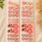 Pastel Pink Hair Clips, Floral Hair Accessories